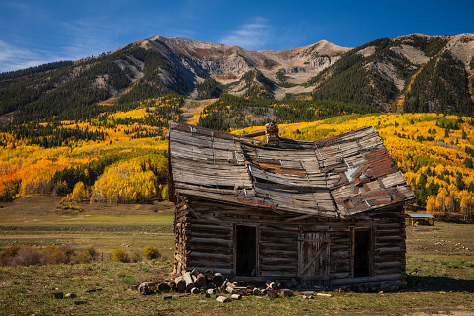 Old Cabin and Aspens